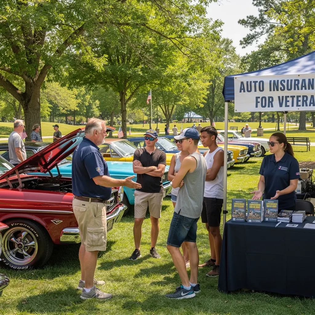 Samochód wojskowy stojący na parkingu podczas sezonu letniego.