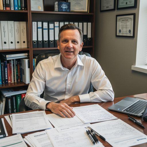 Pojazd wojskowy z oznaczeniem ubezpieczenia na tle zmieniających się pór roku.